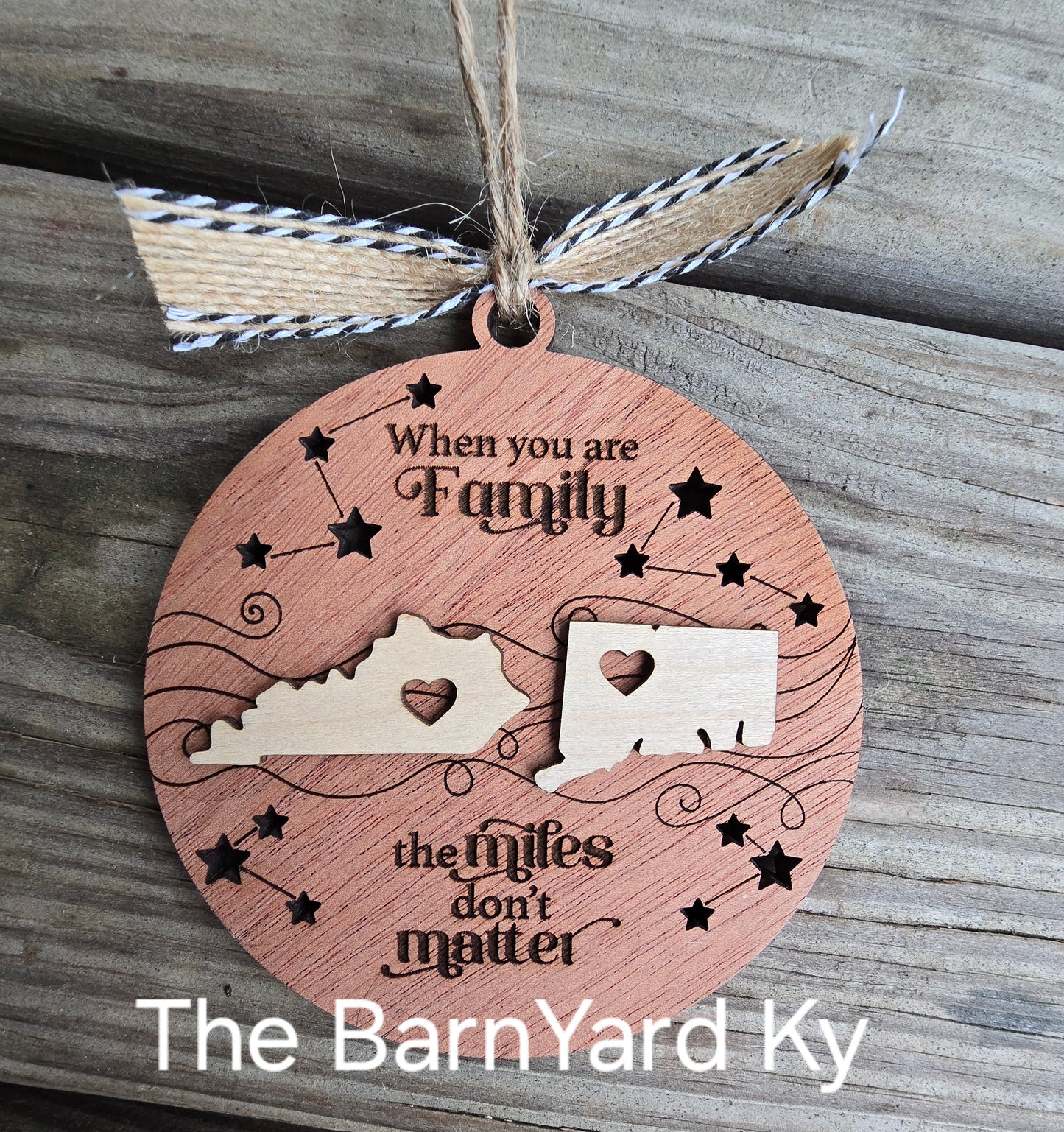 Miles Don't Matter Ornaments Family Love apart