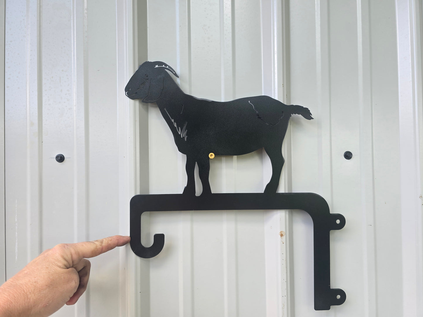 Goat Bird Feeder Hook Hanging flowers 12x12 Steel Metal