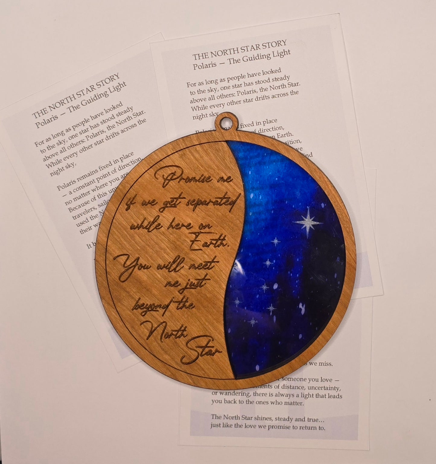 North Star Ornament – Symbol of Guidance, Hope & Steadfast Love | Night Sky Silhouette Keepsake