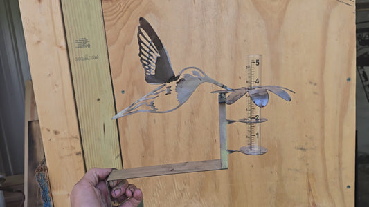 Handmade Hummingbird Rain Gauge