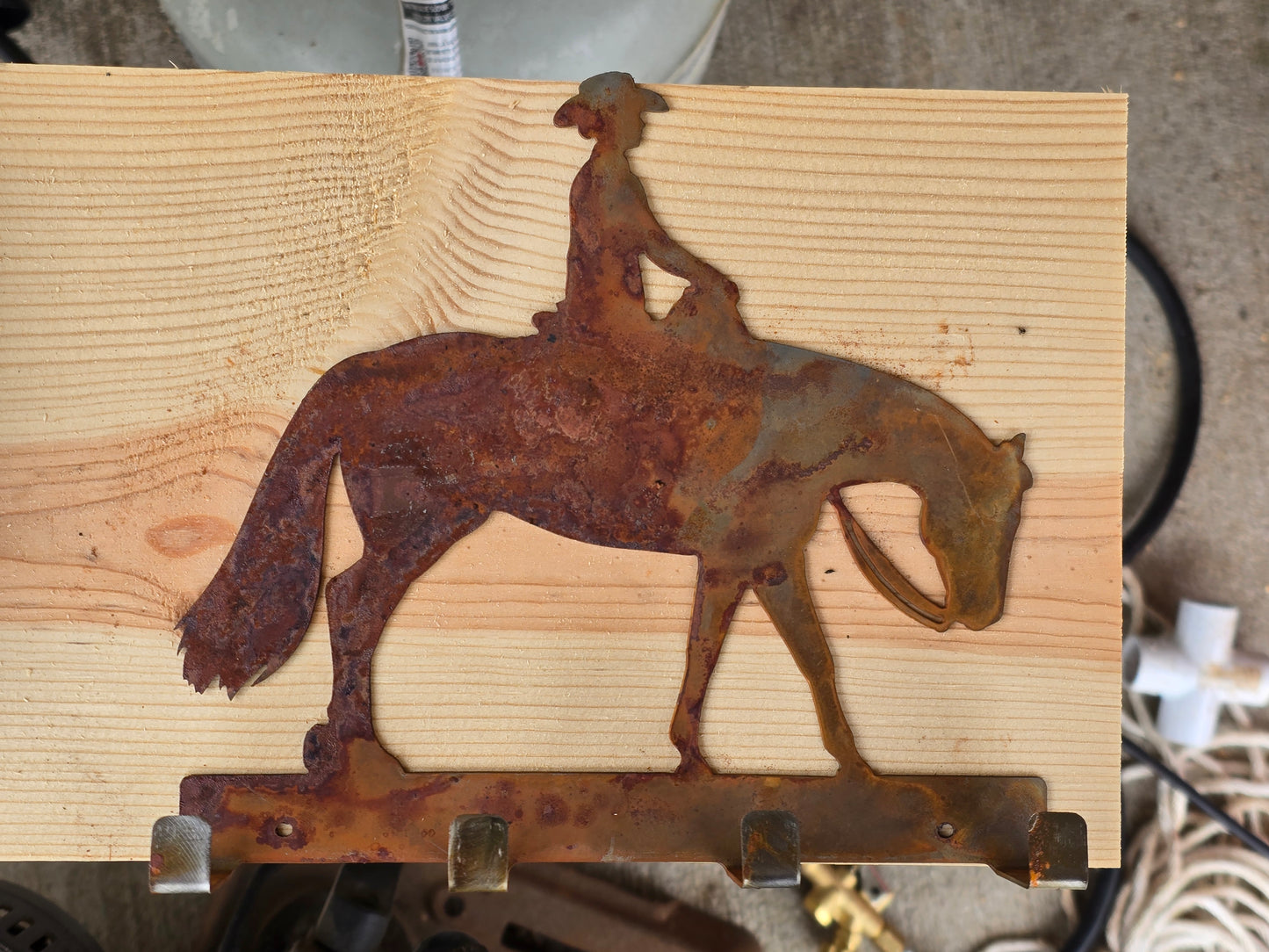 Key Caddy Wall Art Rustic 6 Hook