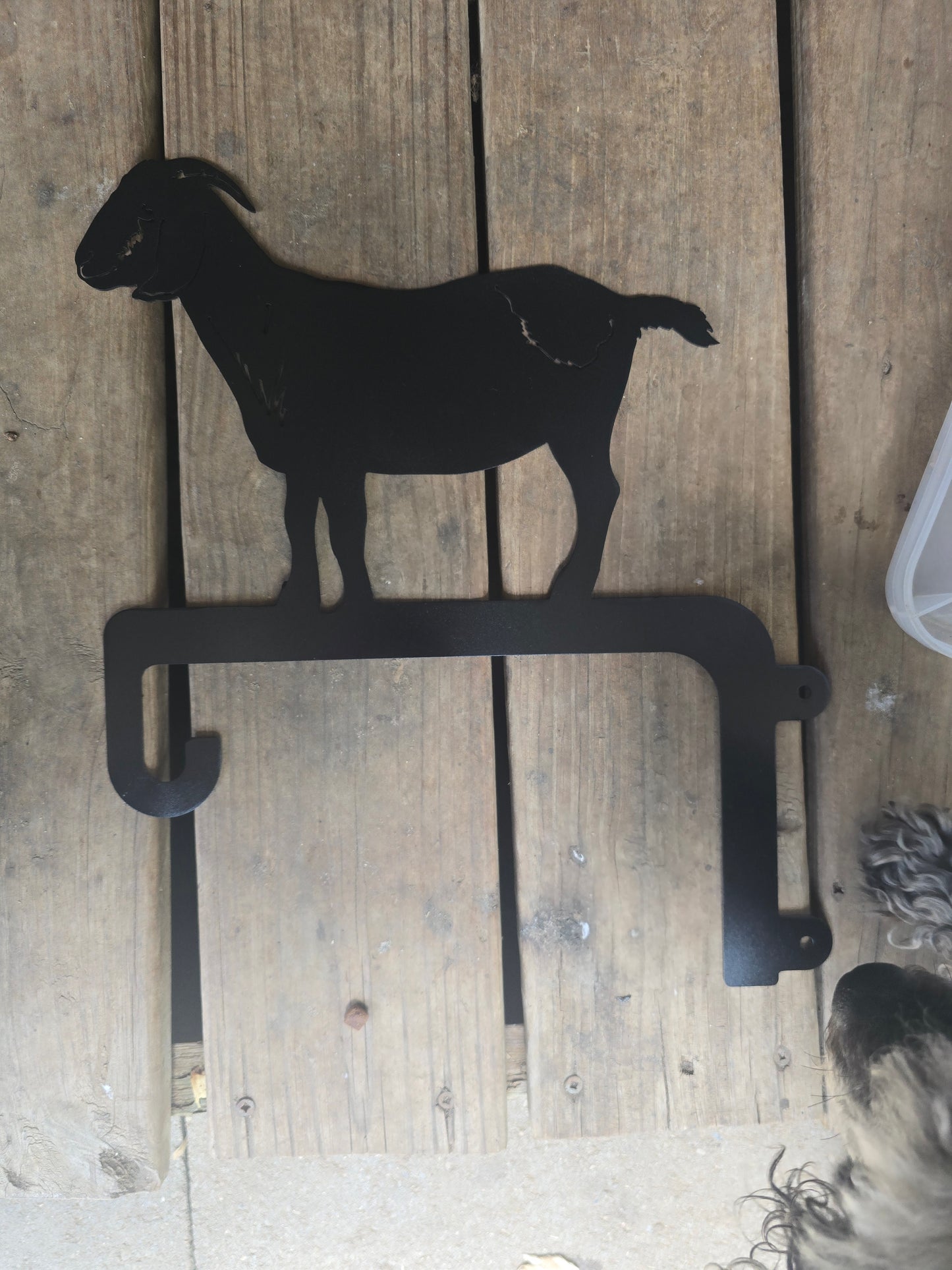 Goat Bird Feeder Hook Hanging flowers 12x12 Steel Metal